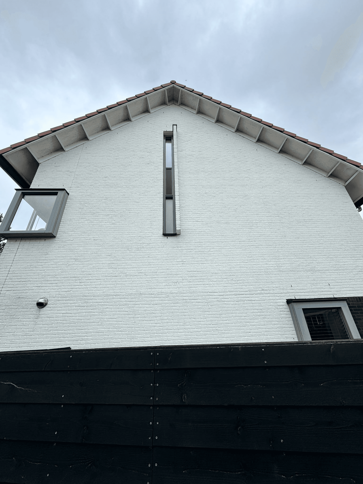 gevel voor/na — softwash detail